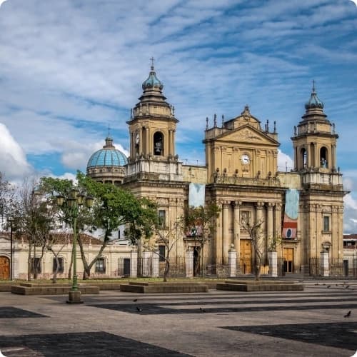 Skyline and streets of Guatemala City